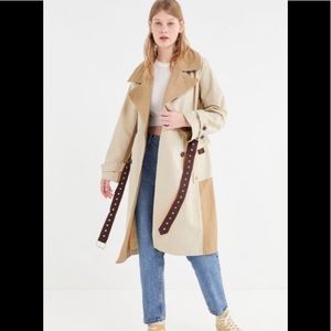 BNWT Avec Les Filles Color Block Trenchcoat